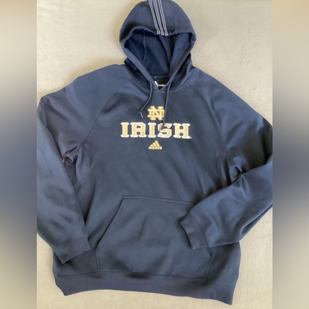 Notre Dame Fightin' Irish Adult XL Pullover Hoodie by Adidas Clima Cool